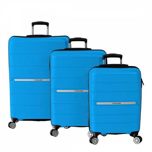 Blue Suitcase Set (3 Pieces) - Polina - Modalova