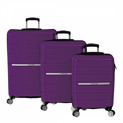 Purple Suitcase Set (3 Pieces) - Polina - Modalova
