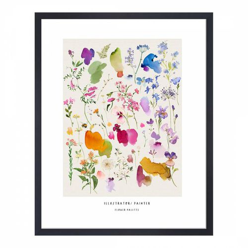 Flower Palette 40x30cm Framed Print - Summer Thornton - Modalova