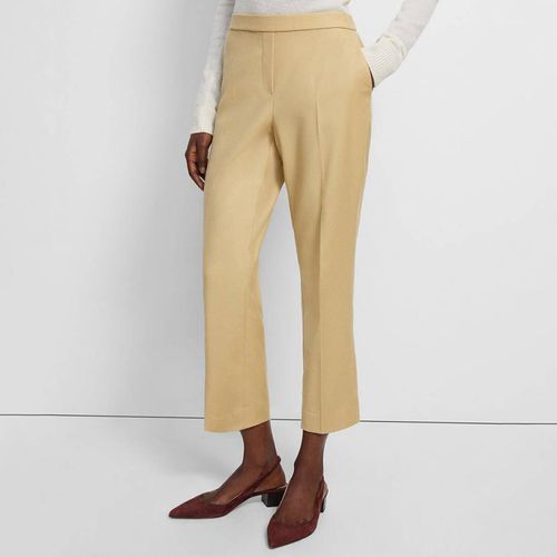 Yellow Cropped Treeca Wool Trousers - Theory - Modalova