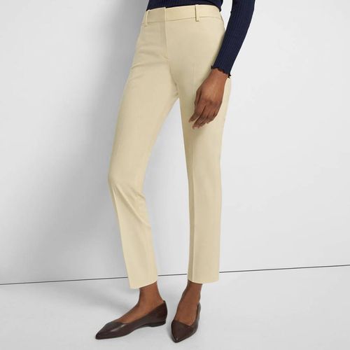 Cream Treeca Wool Blend Trousers - Theory - Modalova