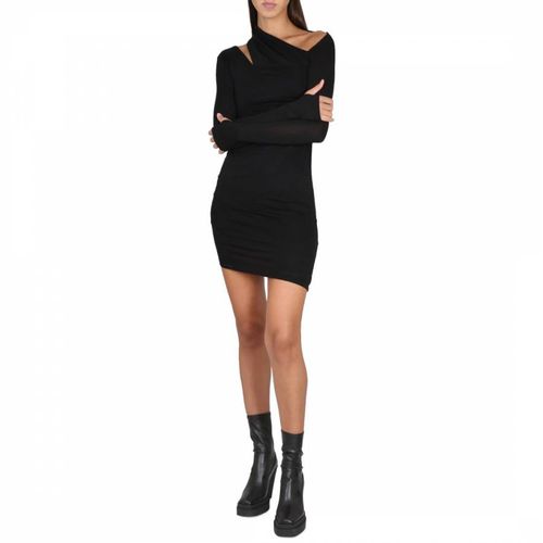 Black Asymmetric Mini Dress - HELMUT LANG - Modalova