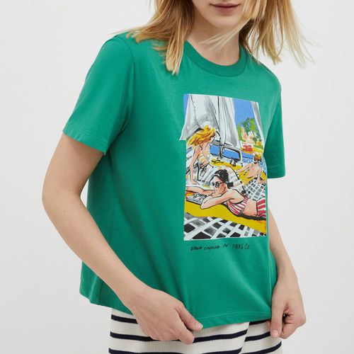 Blue Crayon Cotton Graphic T-Shirt - Max&Co. - Modalova