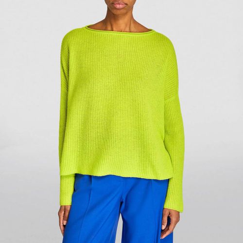 Lime Baseball Cashmere Knitted Jumper - Max&Co. - Modalova