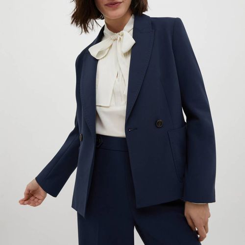 Navy Batik Double Breasted Blazer - Max&Co. - Modalova