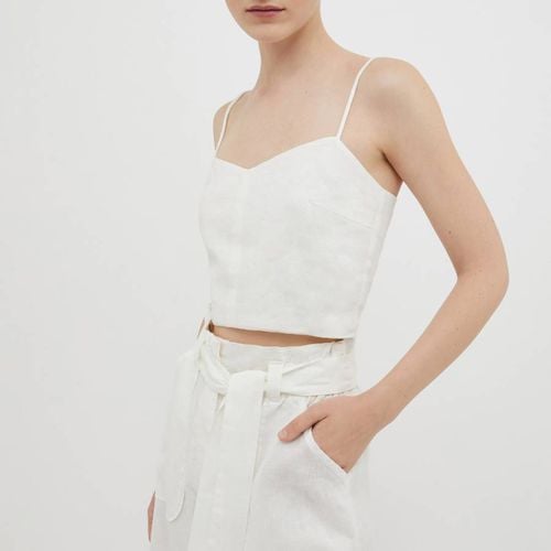 White Marisol Cropped Top - Max&Co. - Modalova