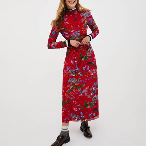 Red Estro Floral Midi Dress - Max&Co. - Modalova