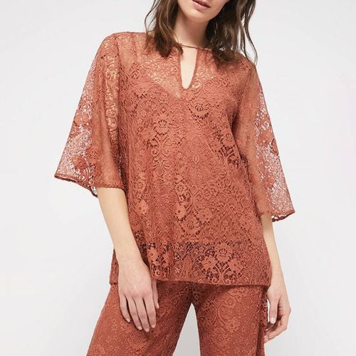 Brown Bisso Lace Top - Pennyblack - Modalova