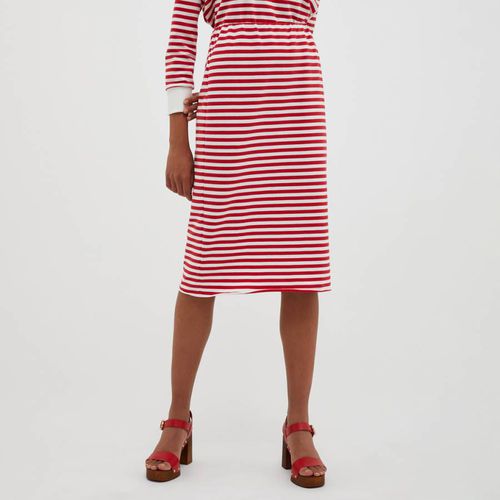 White Michelle Stripe Cotton Skirt - Max&Co. - Modalova