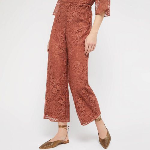 Brown Bizzarro Wide Leg Trousers - Pennyblack - Modalova