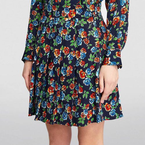 Navy Dandan Floral Cotton Skirt - Max&Co. - Modalova