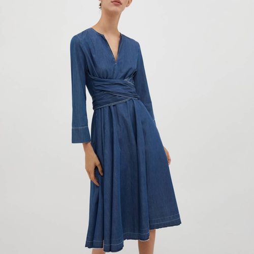 Blue Minorca Denim Cotton Dress - Max&Co. - Modalova