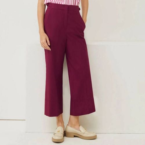 Burgundy Stilo Cotton Trousers - Marella - Modalova