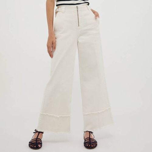 White Ferro Cotton Zip Jeans - Max&Co. - Modalova