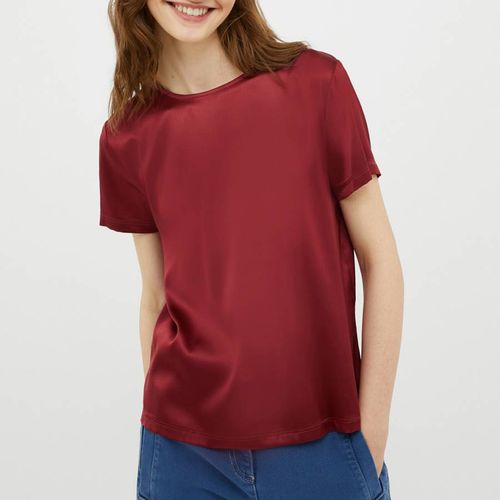 Burgundy Iginni Silk T-shirt - Max&Co. - Modalova