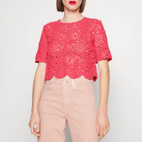 Pink Dava Crochet Cotton Top - Max&Co. - Modalova