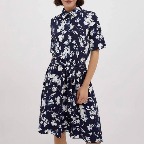 Navy Francia Floral Shirt Dress - Max&Co. - Modalova