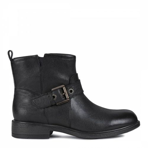 Black Leather Catria Ankle Boot - Geox - Modalova
