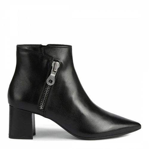 Black Leather Bigliana Ankle Boot - Geox - Modalova