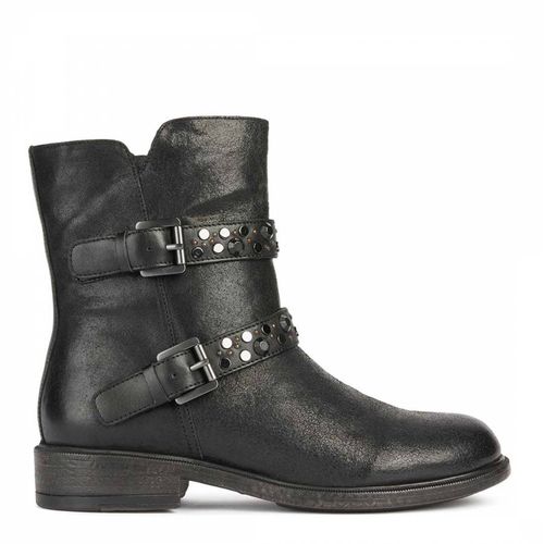 Black Suede Catria Ankle Boot - Geox - Modalova