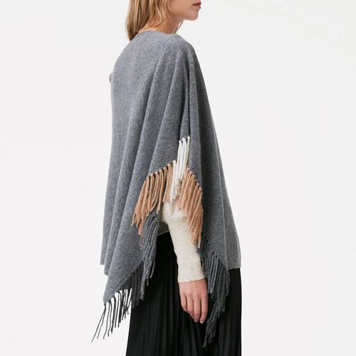 Fringe Mini Poncho Mid Grey - Laycuna London - Modalova