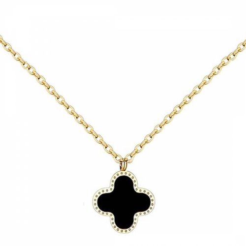 K Gold Black & White Reversible Pendant Necklace - Liv Oliver - Modalova