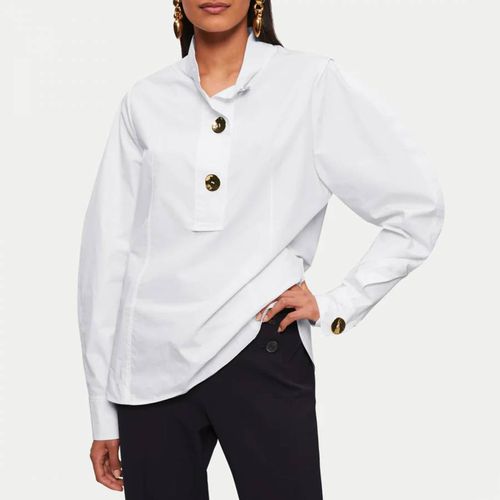 White Collagerie Cotton Shirt - Jigsaw - Modalova