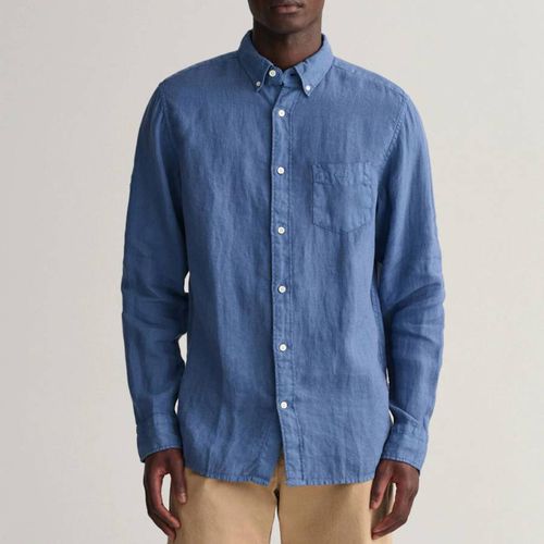 Mid Blue Chambray Linen Shirt - Gant - Modalova