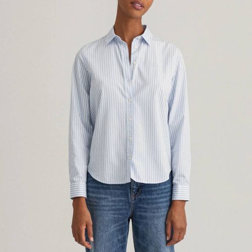 Blue Broadcloth Striped Shirt - Gant - Modalova