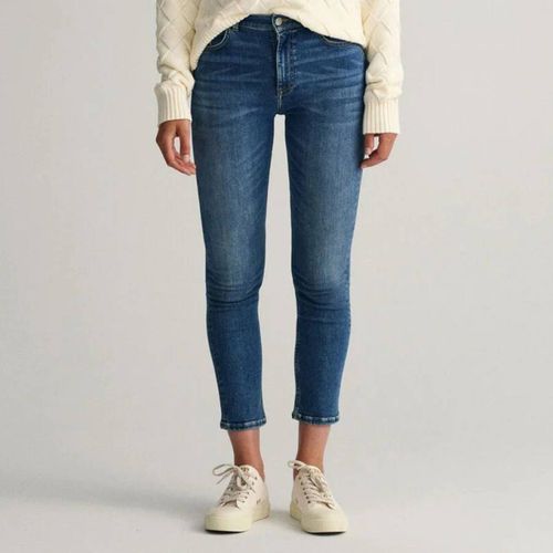 Mid Blue Cropped Slim Jeans - Gant - Modalova