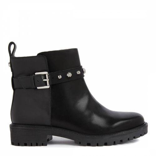 Black Leather Hoara Ankle Boot - Geox - Modalova