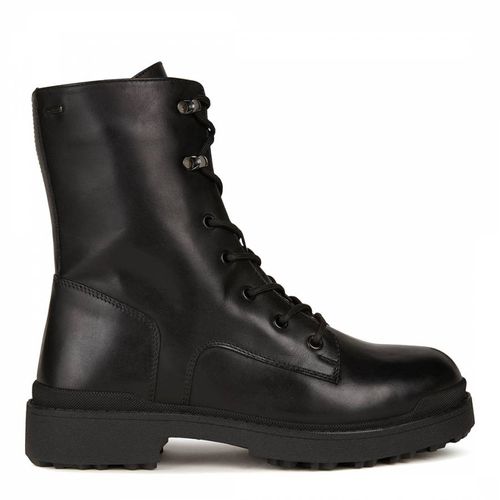 Black Leather Nevegal Ankle Boot - Geox - Modalova