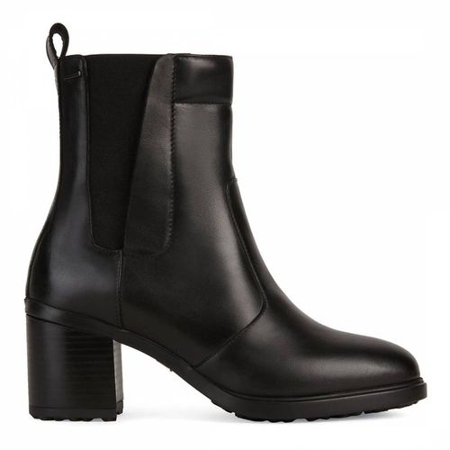 Black Leather Seralise Ankle Boot - Geox - Modalova