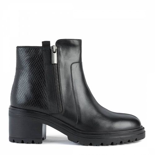 Black Leather Damiana Ankle Boot - Geox - Modalova