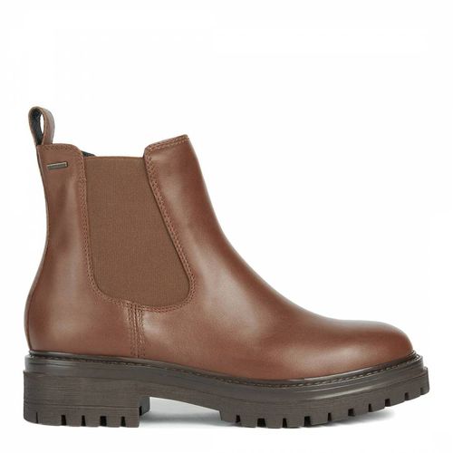 Brown Leather D Iridea Ankle Boot - Geox - Modalova