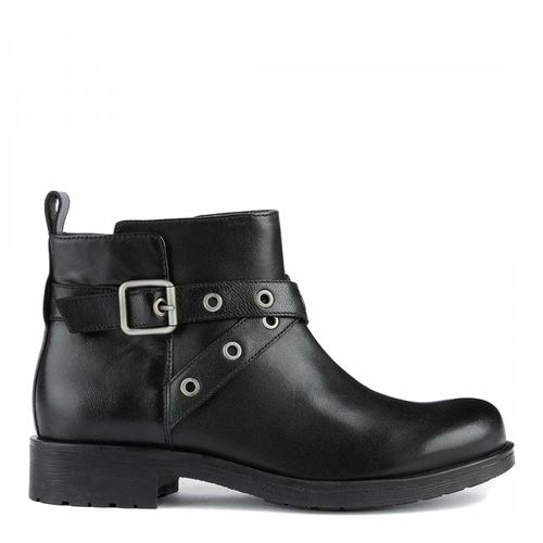Black Leather Rawelle Ankle Boot - Geox - Modalova