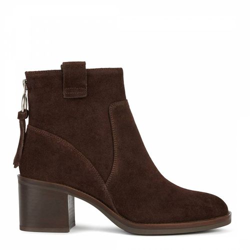 Brown Suede Giulila Ankle Boot - Geox - Modalova