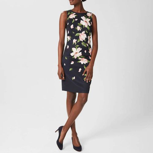 Navy Moira Floral Dress - Hobbs London - Modalova