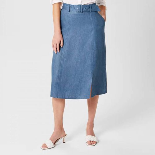 Blue Justine Linen Skirt - Hobbs London - Modalova