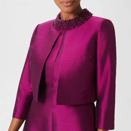 Purple Marcella Cropped Blazer - Hobbs London - Modalova