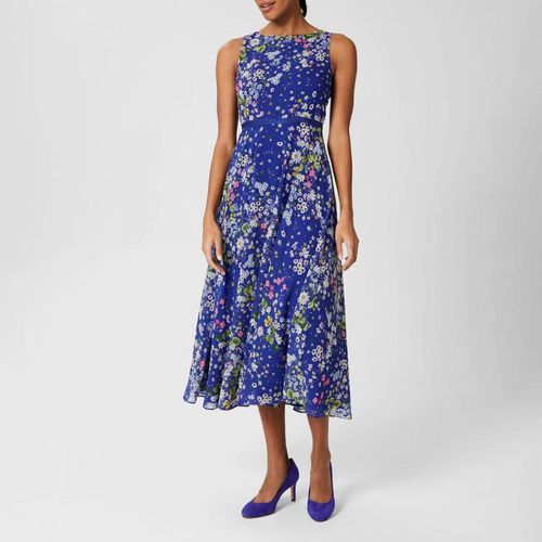 Blue Carly Printed Dress - Hobbs London - Modalova