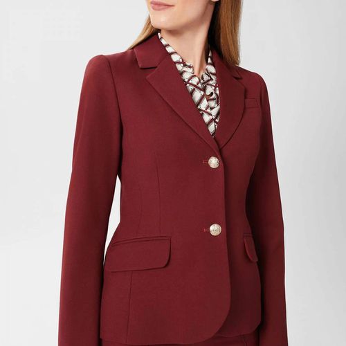 Burgundy Melody Twill Blazer - Hobbs London - Modalova