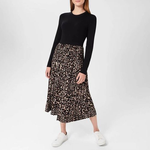 Black/Brown Petite Harlie Dress - Hobbs London - Modalova