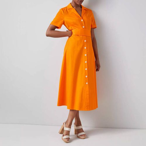 Orange Joplin Cotton Shirt Dress - L K Bennett - Modalova