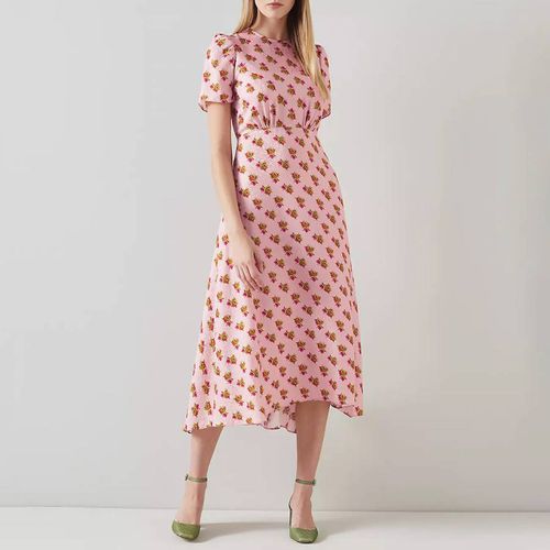 Pink Boyd Silk Midi Dress - L K Bennett - Modalova