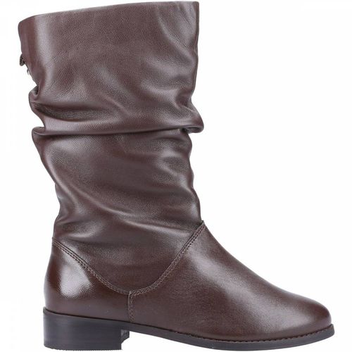 Brown Rosalindas Ruched Calf Boots - Dune London - Modalova