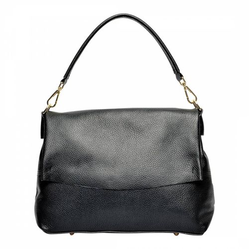 Black Italian Leather Handbag - Carla Ferreri - Modalova