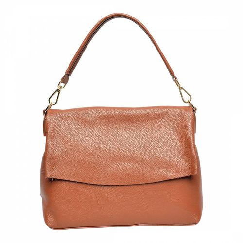 Brown Italian Leather Handbag - Carla Ferreri - Modalova