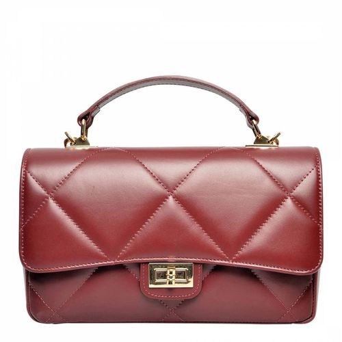 Red Italian Leather Crossbody Bag - Carla Ferreri - Modalova