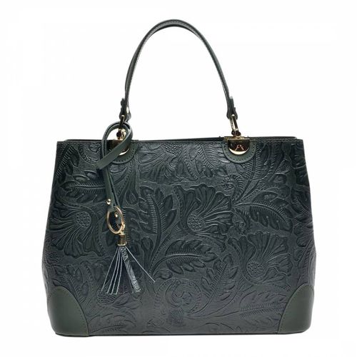 Green Italian Leather Handbag - Carla Ferreri - Modalova